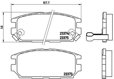 Brake Pad Set, disc brake BREMBO P 54 025