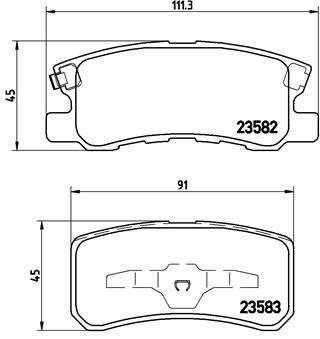 Brake Pad Set, disc brake BREMBO P 54 031