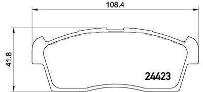 Brake Pad Set, disc brake BREMBO P 54 049