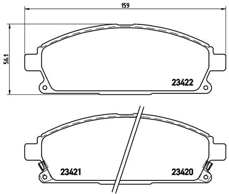 BREMBO P 56 040 Brake Pad Set, disc brake