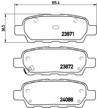 Brake Pad Set, disc brake BREMBO P 56 046