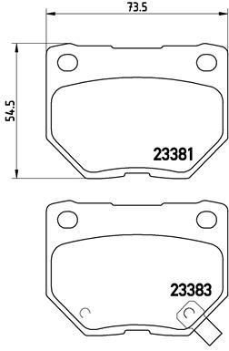 Brake Pad Set, disc brake BREMBO P 56 054