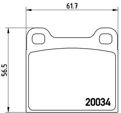 Brake Pad Set, disc brake BREMBO P 59 001