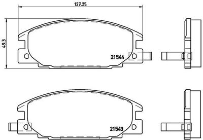 Brake Pad Set, disc brake BREMBO P 59 015