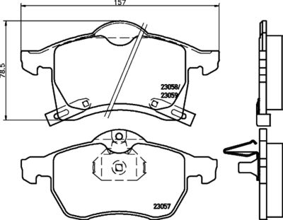 Brake Pad Set, disc brake BREMBO P 59 032