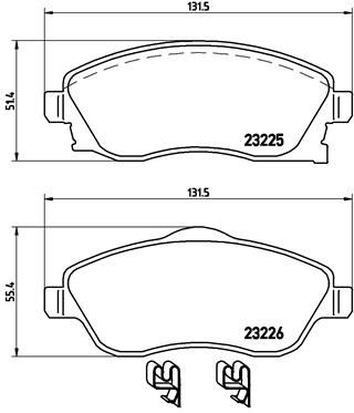 BREMBO P 59 036 Brake Pad Set, disc brake