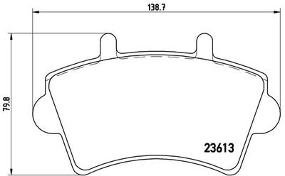 Brake Pad Set, disc brake BREMBO P 59 039