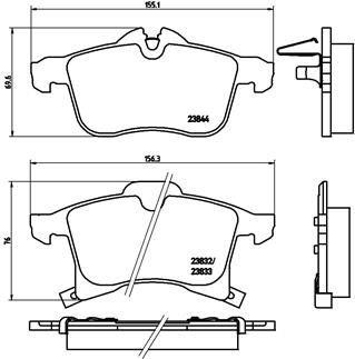 BREMBO P 59 045 Brake Pad Set, disc brake