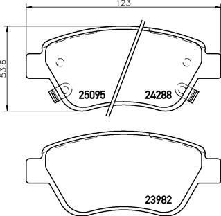 Brake Pad Set, disc brake BREMBO P 59 081