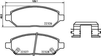 Brake Pad Set, disc brake BREMBO P 59 088