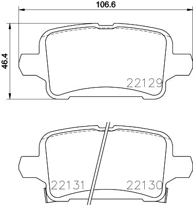 Brake Pad Set, disc brake BREMBO P 59 090