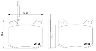 Brake Pad Set, disc brake BREMBO P 61 004