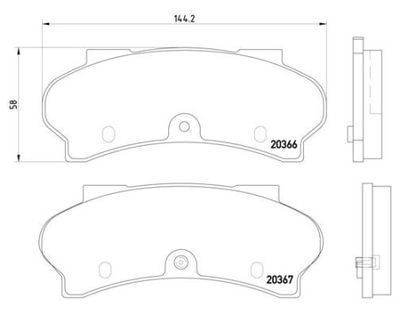 Brake Pad Set, disc brake BREMBO P 61 033