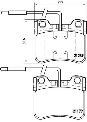 Brake Pad Set, disc brake BREMBO P 61 034