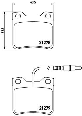 Brake Pad Set, disc brake BREMBO P 61 038