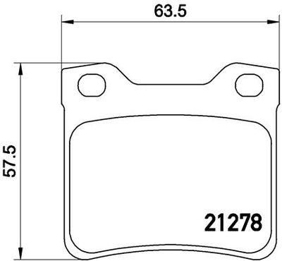 Brake Pad Set, disc brake BREMBO P 61 058