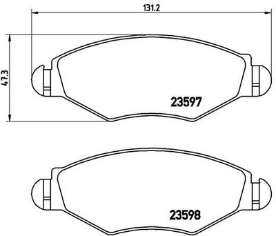 Brake Pad Set, disc brake BREMBO P 61 063