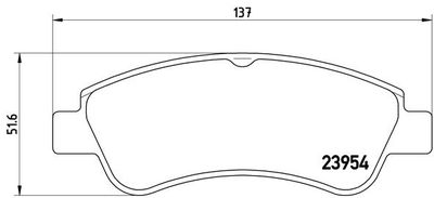 Brake Pad Set, disc brake BREMBO P 61 066