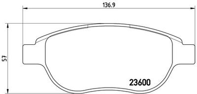 Brake Pad Set, disc brake BREMBO P 61 068