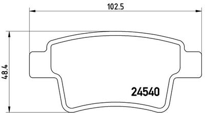 Brake Pad Set, disc brake BREMBO P 61 085