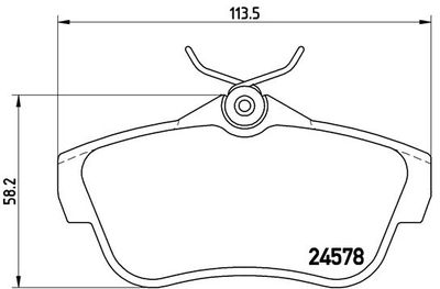 Brake Pad Set, disc brake BREMBO P 61 095