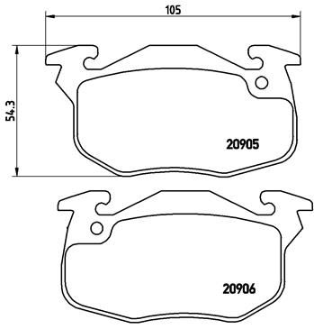 BREMBO P 61 097 Brake Pad Set, disc brake