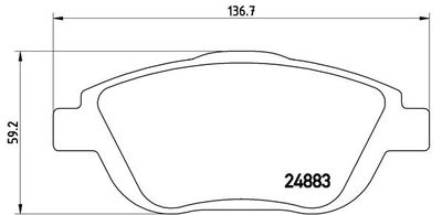 Brake Pad Set, disc brake BREMBO P 61 103