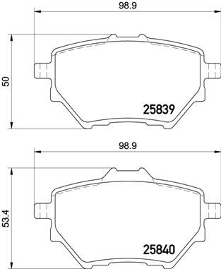 Brake Pad Set, disc brake BREMBO P 61 122