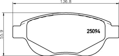 Brake Pad Set, disc brake BREMBO P 61 137