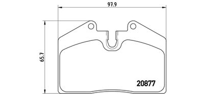 Brake Pad Set, disc brake BREMBO P 65 004