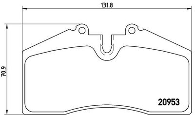 Brake Pad Set, disc brake BREMBO P 65 005