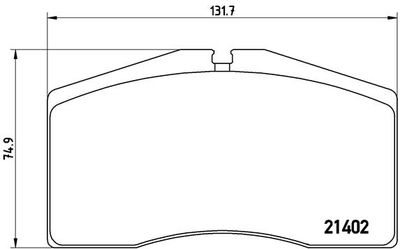 Brake Pad Set, disc brake BREMBO P 65 006