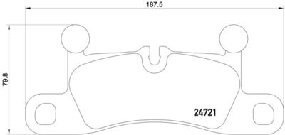 Brake Pad Set, disc brake BREMBO P 65 027