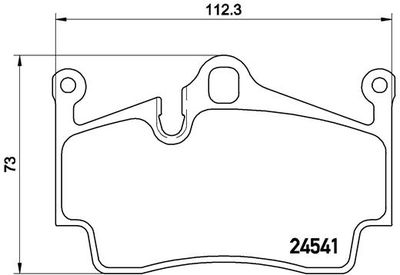 Brake Pad Set, disc brake BREMBO P 65 028