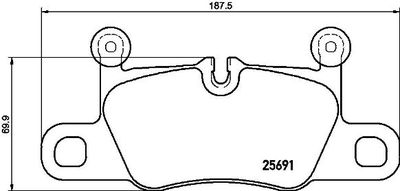 Brake Pad Set, disc brake BREMBO P 65 031