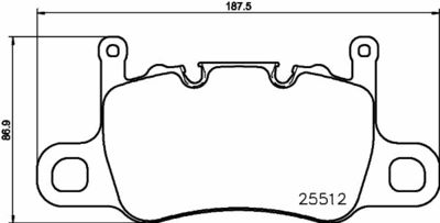 Brake Pad Set, disc brake BREMBO P 65 037