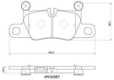 Brake Pad Set, disc brake BREMBO P 65 044