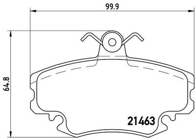 Brake Pad Set, disc brake BREMBO P 68 008