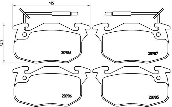 BREMBO P 68 010 Brake Pad Set, disc brake