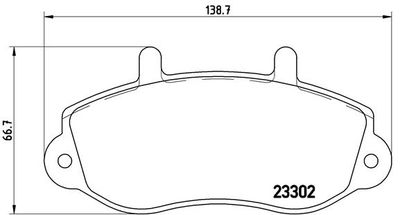 Brake Pad Set, disc brake BREMBO P 68 025