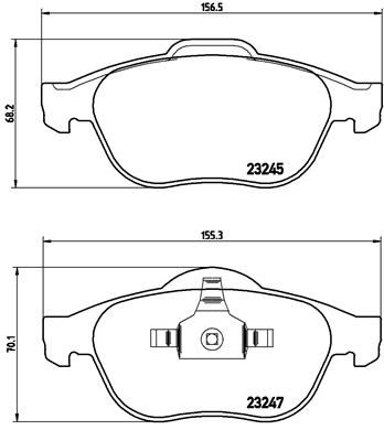 Brake Pad Set, disc brake BREMBO P 68 040