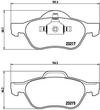 Brake Pad Set, disc brake BREMBO P 68 048X