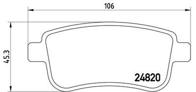 Brake Pad Set, disc brake BREMBO P 68 054