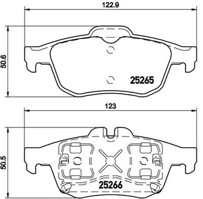 Brake Pad Set, disc brake BREMBO P 68 057