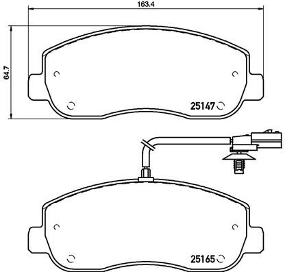 BREMBO P 68 062 Brake Pad Set, disc brake