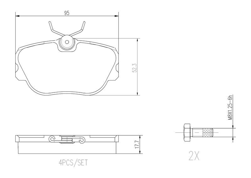 BREMBO P 71 004 Brake Pad Set, disc brake