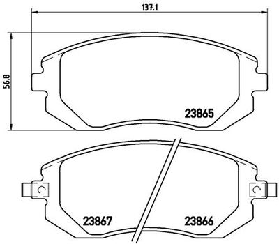 Brake Pad Set, disc brake BREMBO P 78 013X