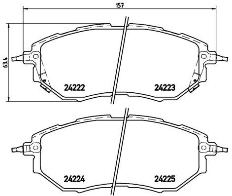 BREMBO P 78 017X Brake Pad Set, disc brake