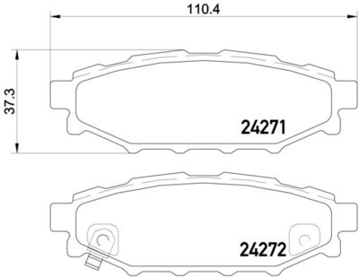 Brake Pad Set, disc brake BREMBO P 78 020