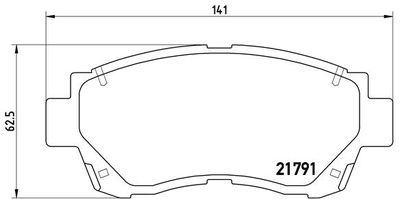 Brake Pad Set, disc brake BREMBO P 83 027